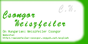 csongor weiszfeiler business card